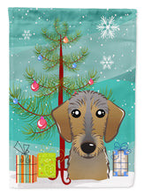 Load image into Gallery viewer, Christmas Tree and Wirehaired Dachshund Garden Flag – Decorative Outdoor Yard Flag BB1605GF