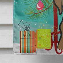 Load image into Gallery viewer, Christmas Tree and Chocolate Labrador Flag Canvas House Size BB1606CHF