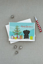 Load image into Gallery viewer, Christmas Tree and Black Labrador Greeting Cards -  Blank Note Cards – 8-Pack of Artist-Designed Cards with Envelopes