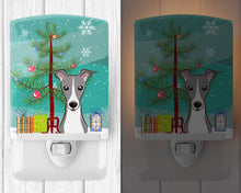Load image into Gallery viewer, Christmas Tree and Italian Greyhound Ceramic Night Light BB1608CNL