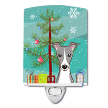 Load image into Gallery viewer, Christmas Tree and Italian Greyhound Ceramic Night Light BB1608CNL