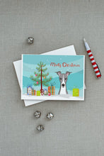Load image into Gallery viewer, Christmas Tree and Italian Greyhound Greeting Cards -  Blank Note Cards – 8-Pack of Artist-Designed Cards with Envelopes