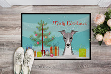 Load image into Gallery viewer, Christmas Tree and Italian Greyhound Doormat - 24x36 Decorative Floor Mat – Indoor/Outdoor Rug with Artistic Flair BB1608JMAT