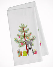 Load image into Gallery viewer, Christmas Tree and Italian Greyhound Kitchen Towels – Set of 2 - Decorative &amp; Absorbent Cotton | BB1608WTKT