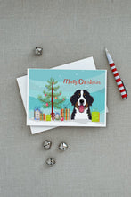 Load image into Gallery viewer, Christmas Tree and Bernese Mountain Dog Greeting Cards -  Blank Note Cards – 8-Pack of Artist-Designed Cards with Envelopes
