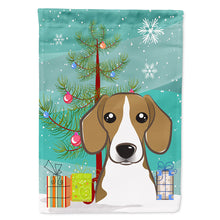 Load image into Gallery viewer, Christmas Tree and Beagle Flag Canvas House Size BB1611CHF