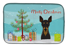Load image into Gallery viewer, Christmas Tree and Min Pin Dish Drying Mat – Absorbent, Artistic Kitchen Essentials BB1612DDM