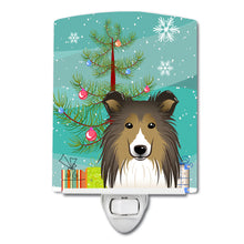 Load image into Gallery viewer, Christmas Tree and Sheltie Ceramic Night Light BB1614CNL