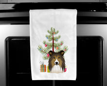 Load image into Gallery viewer, Christmas Tree and Sheltie Kitchen Towels – Set of 2 - Decorative &amp; Absorbent Cotton | BB1614WTKT