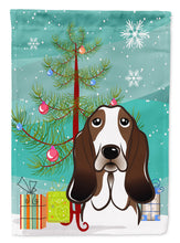 Load image into Gallery viewer, Christmas Tree and Basset Hound Flag Canvas House Size BB1615CHF
