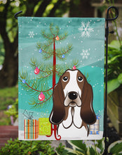 Load image into Gallery viewer, Christmas Tree and Basset Hound Garden Flag – Decorative Outdoor Yard Flag BB1615GF