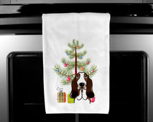 Load image into Gallery viewer, Christmas Tree and Basset Hound Kitchen Towels – Set of 2 - Decorative &amp; Absorbent Cotton | BB1615WTKT