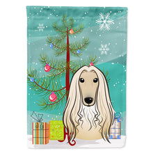 Load image into Gallery viewer, Christmas Tree and Afghan Hound Flag Canvas House Size BB1616CHF