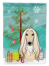 Load image into Gallery viewer, Christmas Tree and Afghan Hound Garden Flag – Decorative Outdoor Yard Flag BB1616GF