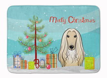 Load image into Gallery viewer, Christmas Tree and Afghan Hound Machine Washable Memory Foam Mat BB1616RUG