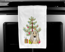 Load image into Gallery viewer, Christmas Tree and Afghan Hound Kitchen Towels – Set of 2 - Decorative &amp; Absorbent Cotton | BB1616WTKT