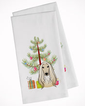 Load image into Gallery viewer, Christmas Tree and Afghan Hound Kitchen Towels – Set of 2 - Decorative &amp; Absorbent Cotton | BB1616WTKT