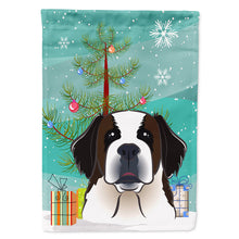Load image into Gallery viewer, Christmas Tree and Saint Bernard Flag Canvas House Size BB1618CHF