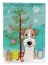 Load image into Gallery viewer, Christmas Tree and Wire Haired Fox Terrier Flag Canvas House Size BB1619CHF