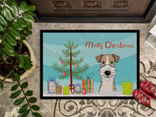 Load image into Gallery viewer, Christmas Tree and Wire Haired Fox Terrier Doormat - 24x36 Decorative Floor Mat – Indoor/Outdoor Rug with Artistic Flair BB1619JMAT