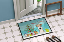 Load image into Gallery viewer, Christmas Tree and Wire Haired Fox Terrier Doormat - 24x36 Decorative Floor Mat – Indoor/Outdoor Rug with Artistic Flair BB1619JMAT