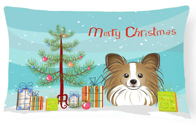 Christmas Tree and Papillon Fabric Decorative Pillow BB1620PW1216