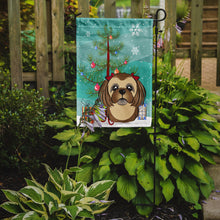 Load image into Gallery viewer, Christmas Tree and Chocolate Brown Shih Tzu Garden Flag – Decorative Outdoor Yard Flag BB1621GF
