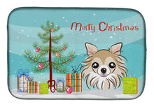 Load image into Gallery viewer, Christmas Tree and Chihuahua Dish Drying Mat – Absorbent, Artistic Kitchen Essentials BB1623DDM