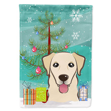 Load image into Gallery viewer, Christmas Tree and Golden Retriever Flag Canvas House Size BB1624CHF