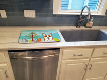 Load image into Gallery viewer, Christmas Tree and Red Corgi Dish Drying Mat – Absorbent, Artistic Kitchen Essentials BB1626DDM