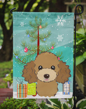 Load image into Gallery viewer, Christmas Tree and Chocolate Brown Poodle Garden Flag – Decorative Outdoor Yard Flag BB1628GF