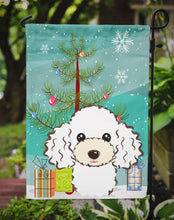 Load image into Gallery viewer, Christmas Tree and White Poodle Garden Flag – Decorative Outdoor Yard Flag BB1629GF