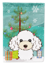 Load image into Gallery viewer, Christmas Tree and White Poodle Garden Flag – Decorative Outdoor Yard Flag BB1629GF