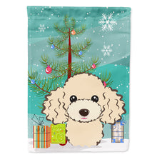 Load image into Gallery viewer, Christmas Tree and Buff Poodle Flag Canvas House Size BB1630CHF