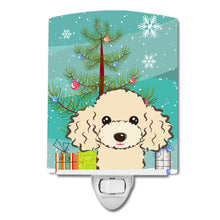 Load image into Gallery viewer, Christmas Tree and Buff Poodle Ceramic Night Light BB1630CNL