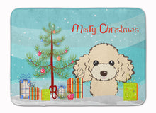 Load image into Gallery viewer, Christmas Tree and Buff Poodle Machine Washable Memory Foam Mat BB1630RUG