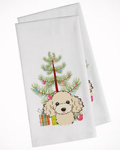 Load image into Gallery viewer, Christmas Tree and Buff Poodle Kitchen Towels – Set of 2 - Decorative &amp; Absorbent Cotton | BB1630WTKT