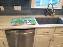 Load image into Gallery viewer, Christmas Tree and Jack Russell Terrier Dish Drying Mat – Absorbent, Artistic Kitchen Essentials BB1632DDM