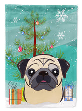 Load image into Gallery viewer, Christmas Tree and Fawn Pug Flag Canvas House Size BB1634CHF
