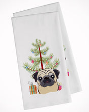 Load image into Gallery viewer, Christmas Tree and Fawn Pug Kitchen Towels – Set of 2 - Decorative &amp; Absorbent Cotton | BB1634WTKT
