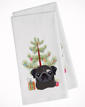 Load image into Gallery viewer, Christmas Tree and Black Pug Kitchen Towels – Set of 2 - Decorative &amp; Absorbent Cotton | BB1635WTKT