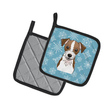 Load image into Gallery viewer, Snowflake Jack Russell Terrier Pot Holders - Set of 2 - Heat-Resistant Kitchen Essentials BB1636PTHD