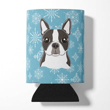 Load image into Gallery viewer, Snowflake Boston Terrier Can or Bottle Hugger BB1637CC