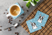 Load image into Gallery viewer, Snowflake Boston Terrier Coasters - Set of 4 Lightweight Foam, Absorbent Drink Coasters BB1637FC
