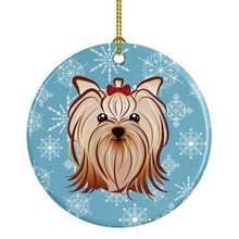 Load image into Gallery viewer, Snowflake Yorkie Yorkishire Terrier Ceramic Ornament BB1638CO1