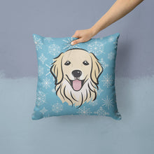 Load image into Gallery viewer, Snowflake Golden Retriever Throw Pillow - 14x14 Decorative Pillow – Art for Your Home &amp; Patio BB1639PW1414