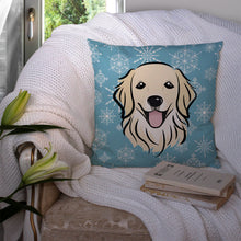 Load image into Gallery viewer, Snowflake Golden Retriever Throw Pillow - 14x14 Decorative Pillow – Art for Your Home &amp; Patio BB1639PW1414