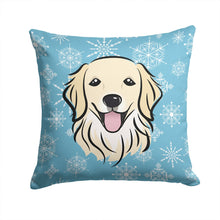 Load image into Gallery viewer, Snowflake Golden Retriever Throw Pillow - 14x14 Decorative Pillow – Art for Your Home &amp; Patio BB1639PW1414