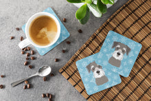 Load image into Gallery viewer, Snowflake Schnauzer Coasters - Set of 4 Lightweight Foam, Absorbent Drink Coasters BB1640FC