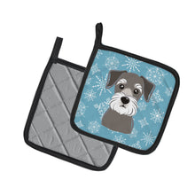 Load image into Gallery viewer, Snowflake Schnauzer Pot Holders - Set of 2 - Heat-Resistant Kitchen Essentials BB1640PTHD